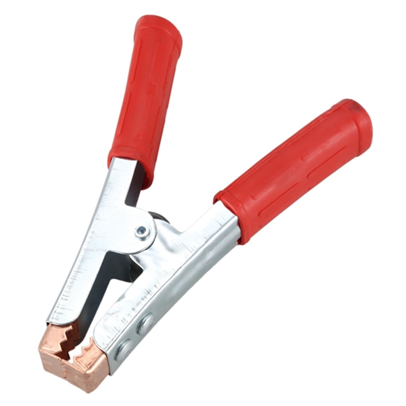 Red Handle 500A Spring Loaded Crocodile Clip Welding Earth Clamp