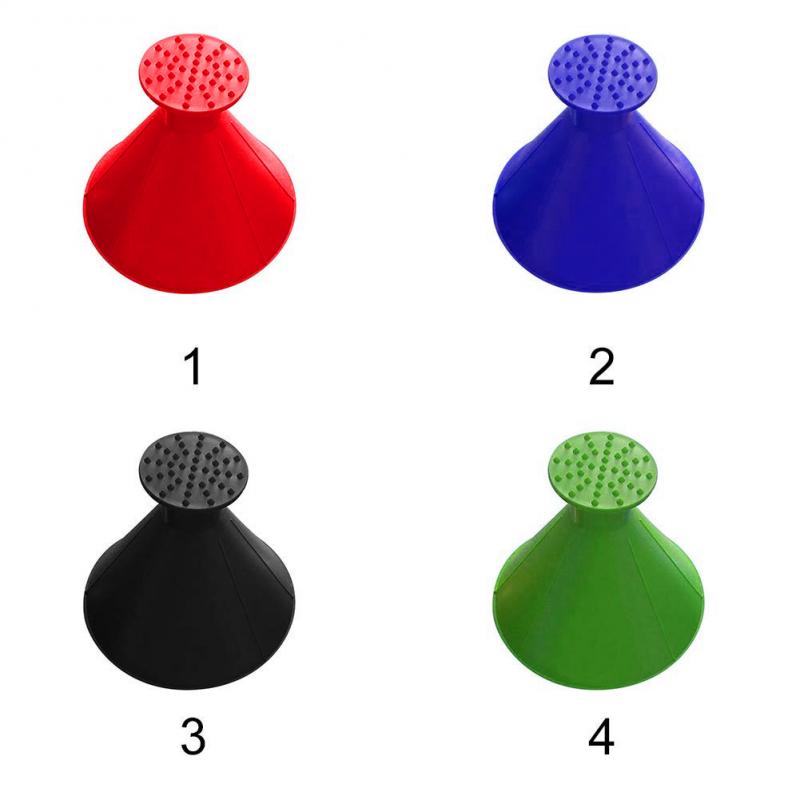 3 unids/lote raspador de hielo mágico para coche, instrumento para limpiar vidrios embudo exterior, removedor de nieve, herramienta para coche, raspador de hielo en forma de cono: random color 1pc