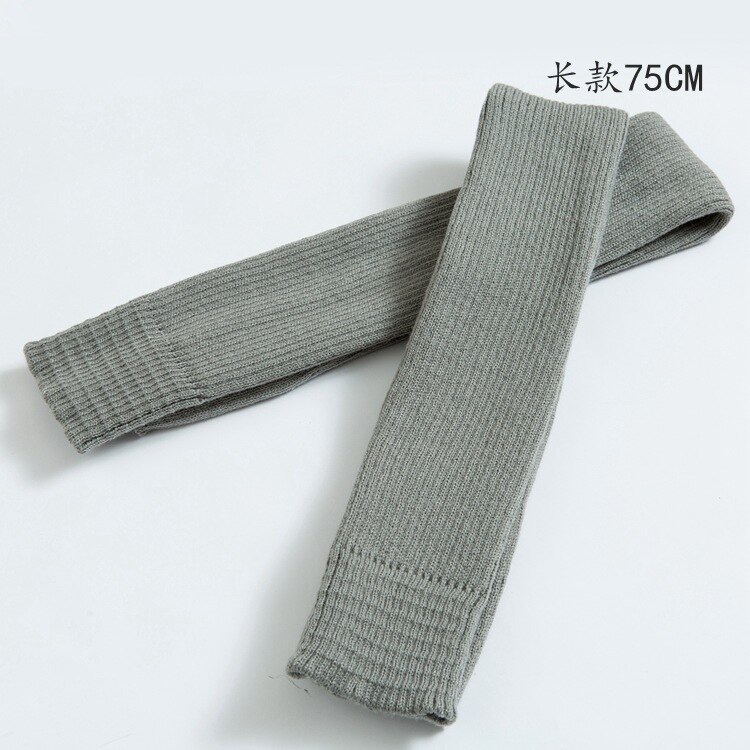 75cm Winter Frauen Bein Wärmer Freizeit Lange Oberschenkel Hohe Damen extra Lange Stiefel Über Knie Gestrickte tanzen Socken Bein wärmer 100: hell grau