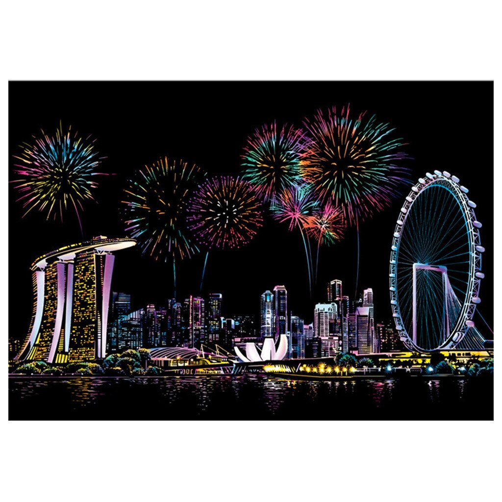 Kids DIY Scratch Paintings Magic Gold Color Scratch It Scratch Art Teen Adult Scratch Card Magic Pictures For Boys Girls: A