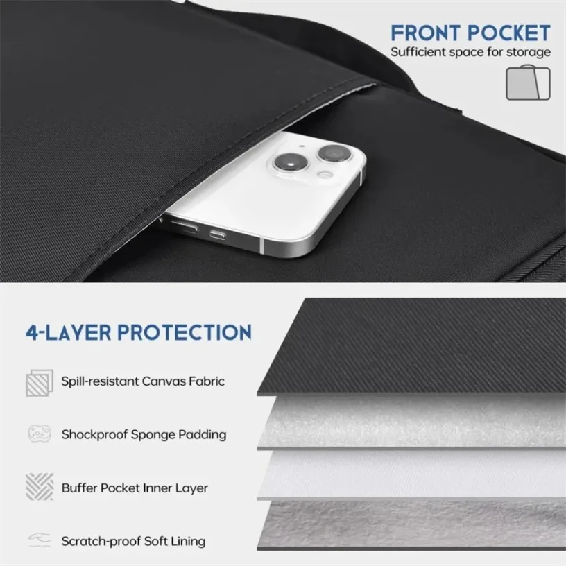 High-Capacity Waterproof Tablet Data Cable Bag Tablet Sleeve Bag For iPad Pro 12 9 11 13 inch Pouch iPad 10th 9th 8th 7th