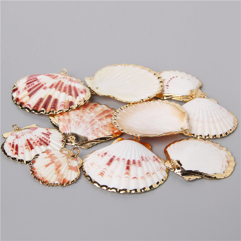 19 Stijlen Natuurlijke Shell Charms Tiny Conch Porceleinslak Schelpen Hanger Voor Diy Sieraden Maken Ketting Armband Oorbellen 2-10Pcs: S / kastanjebruin