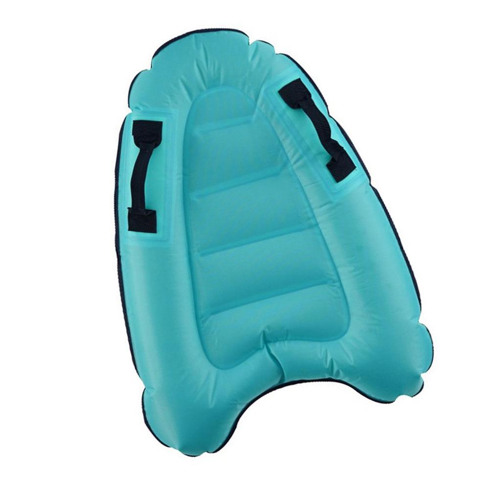 Outdoor inflatable surfboard portable seesaw adult children learn to travel safe light kick board sea surf skis: Lake Blue