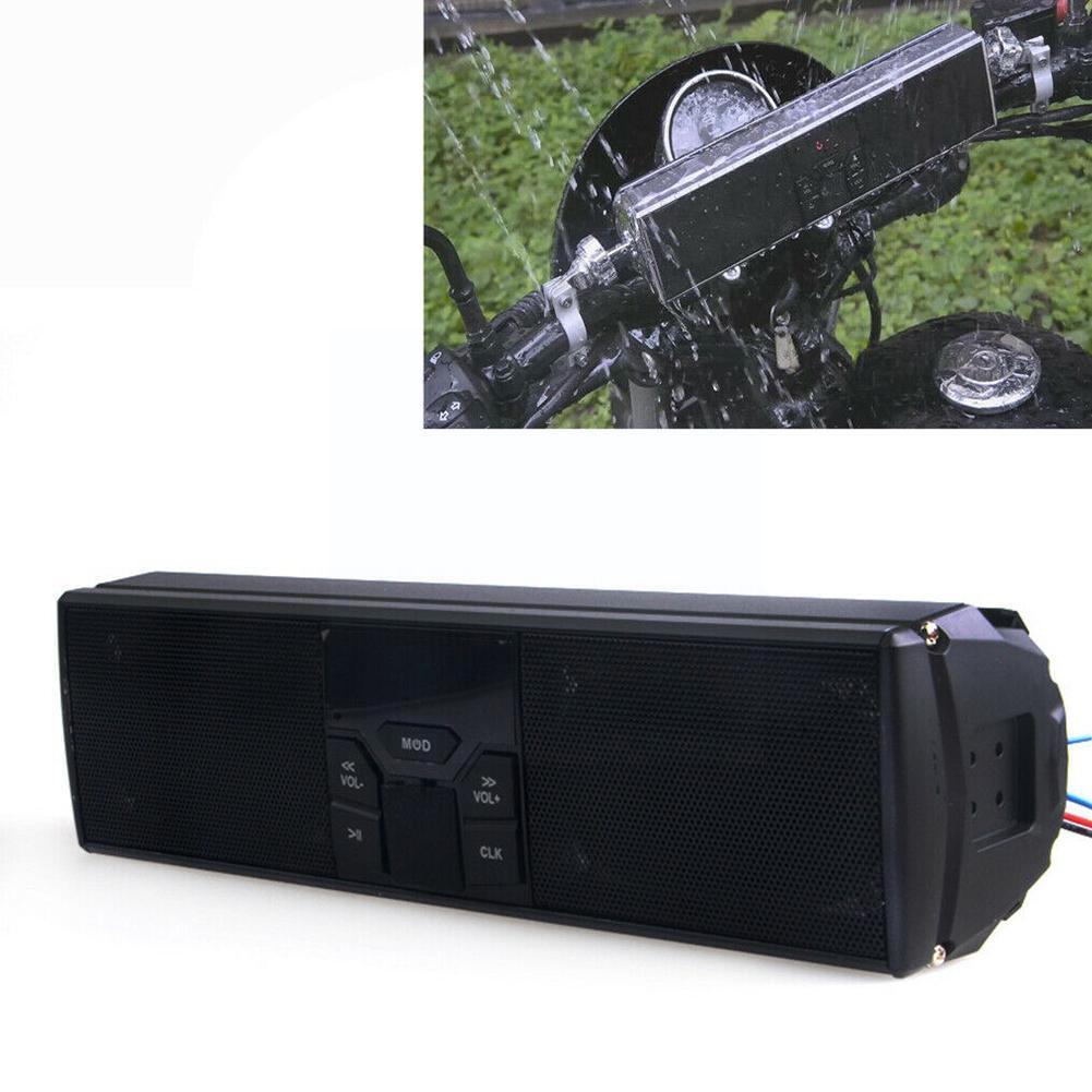 Sistema de Audio con Bluetooth para motocicleta, pantalla LED, Control por aplicación, Radio FM, MP3/TF/USB, accesorios antirrobo, resistente al agua, B8G4