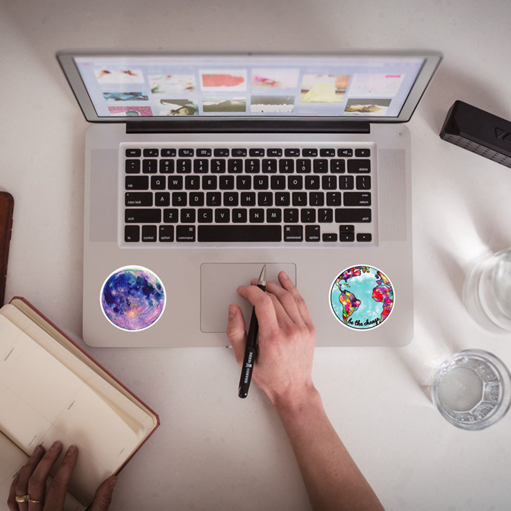 17Pcs/Pack Vinyl Laptop Sticker Style Waterproof Computer Skin Refrigerator Mixed Decals Stickers For MacBook/HP/Huawei