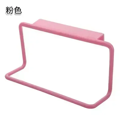 1 Stuk Handdoek Opbergrek Badkamer Keuken Plastic Handdoekrek Opknoping Houder Home Kast Deur Enkele Paal Handdoek Organizer Rack: Roze