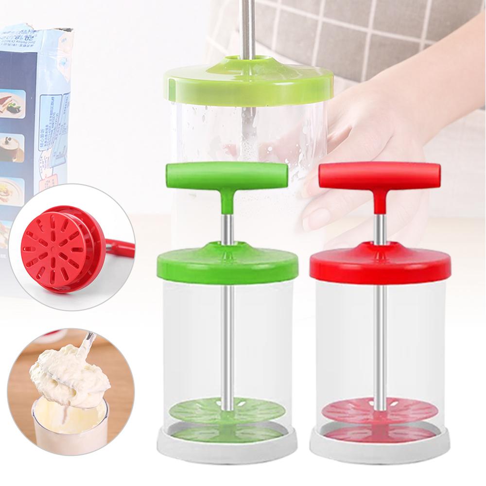 ZLCA Manual Milk Frother Foam Maker Coffee Milk Double Mesh Milk Creamer Foamer Grreen Kitchen Accessories Gadget Tools