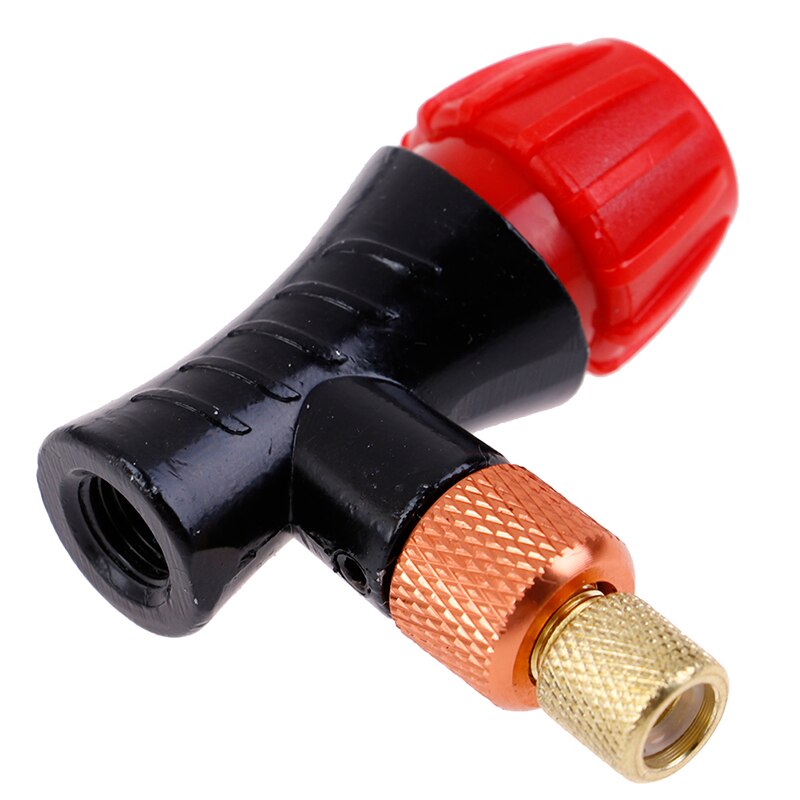1PC Bike Tyre Inflator Head Mini Hand Pump Head Bicycle For CO2 Air Bottle Black
