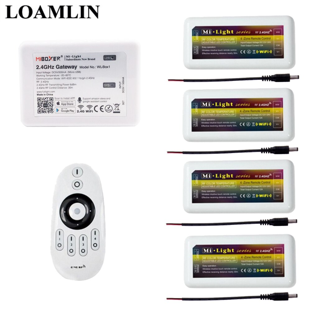 Mi licht CCT Fernbedienung Led-Controller 2,4G Wifi Ibox2 Control CW/WW Led Dimmer Für Farbe Temperatur Led streifen DC12-24V