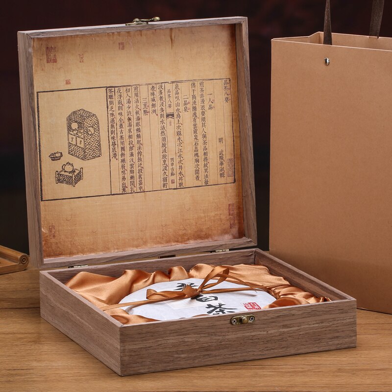 Pure Storage Box Wood Upscale Tea Boxes Traditional Chinese Culture Box Tea Caddy Container