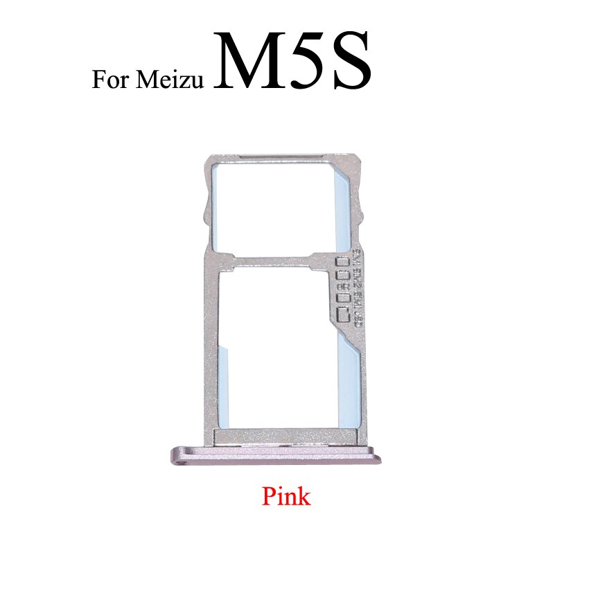 YuXi pour Meizu M5S M3S SIM carte plateau prise fente support adaptateur pièces de rechange pour Meilan 3S 5S: M5S Pink