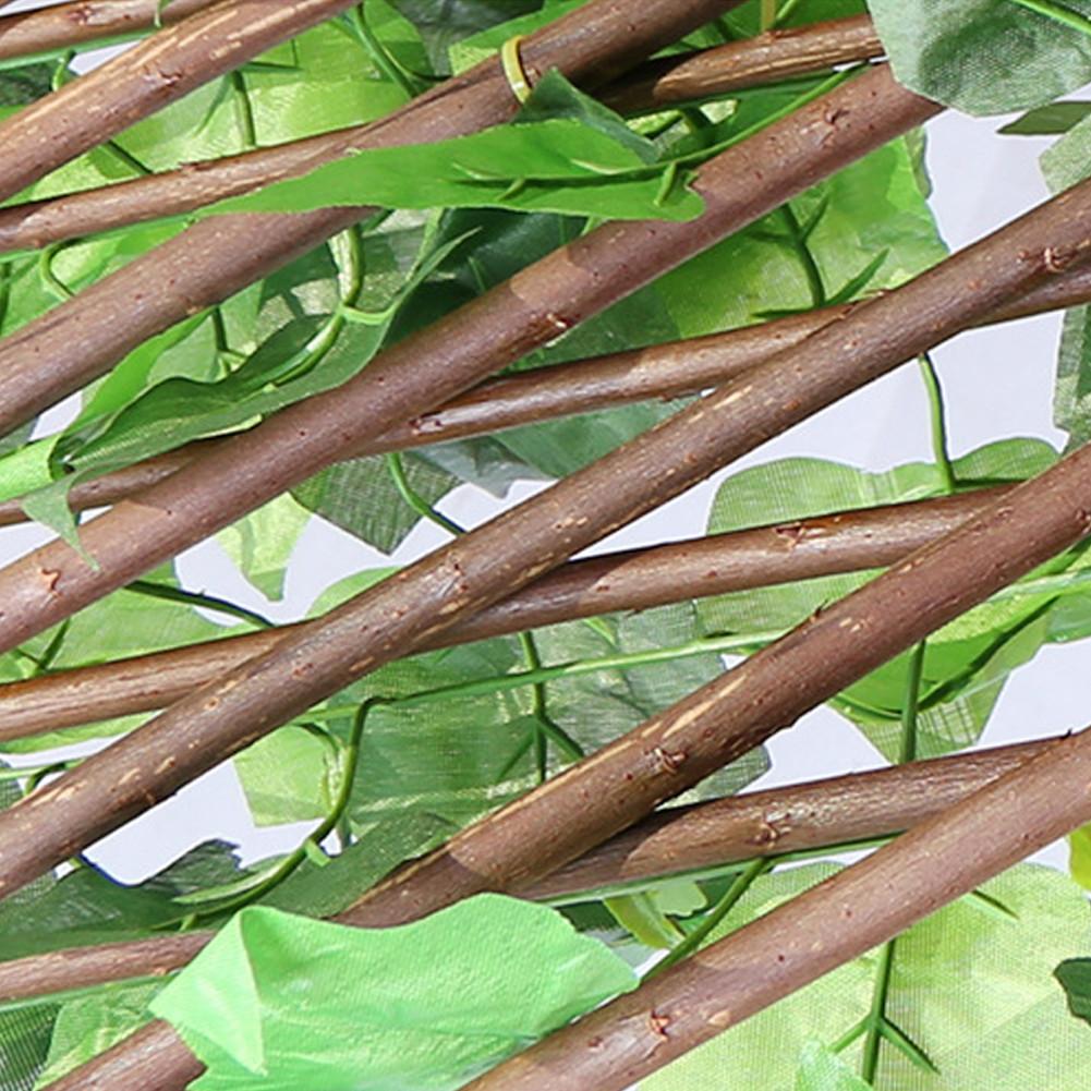 Garden Green Vine Fence Privacy Hedge Screen Telescopic Privacy Fence Suitable for Outdoor Indoor Garden Fence Backyard