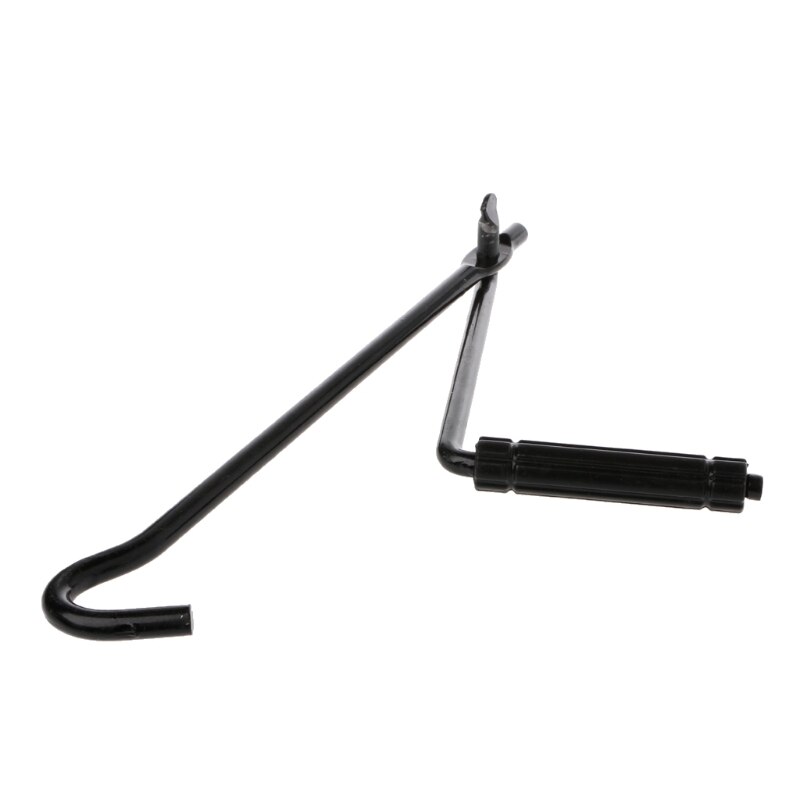 Tijeras con mango de Metal para coche, llave Jack, herramienta de reparación de ruedas duradera, color negro, E7CA