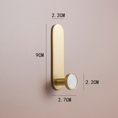 Massief Messing Kleerhanger Muur Gemonteerde Kapstok Decoratieve Sleutelhouder Hoed Sjaal Handtas/Gratis Ponsen Deur Zonder Trace nail: HK-332-shell-S