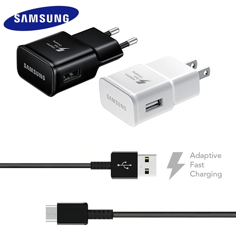 Samsung-Adaptador de cargador rápido de 15W, Cable de datos tipo C, AFC, USB 3,0, para Galaxy S8, S9, S10, Note 8, 9, 10, 30, A50, A70, A90, A80