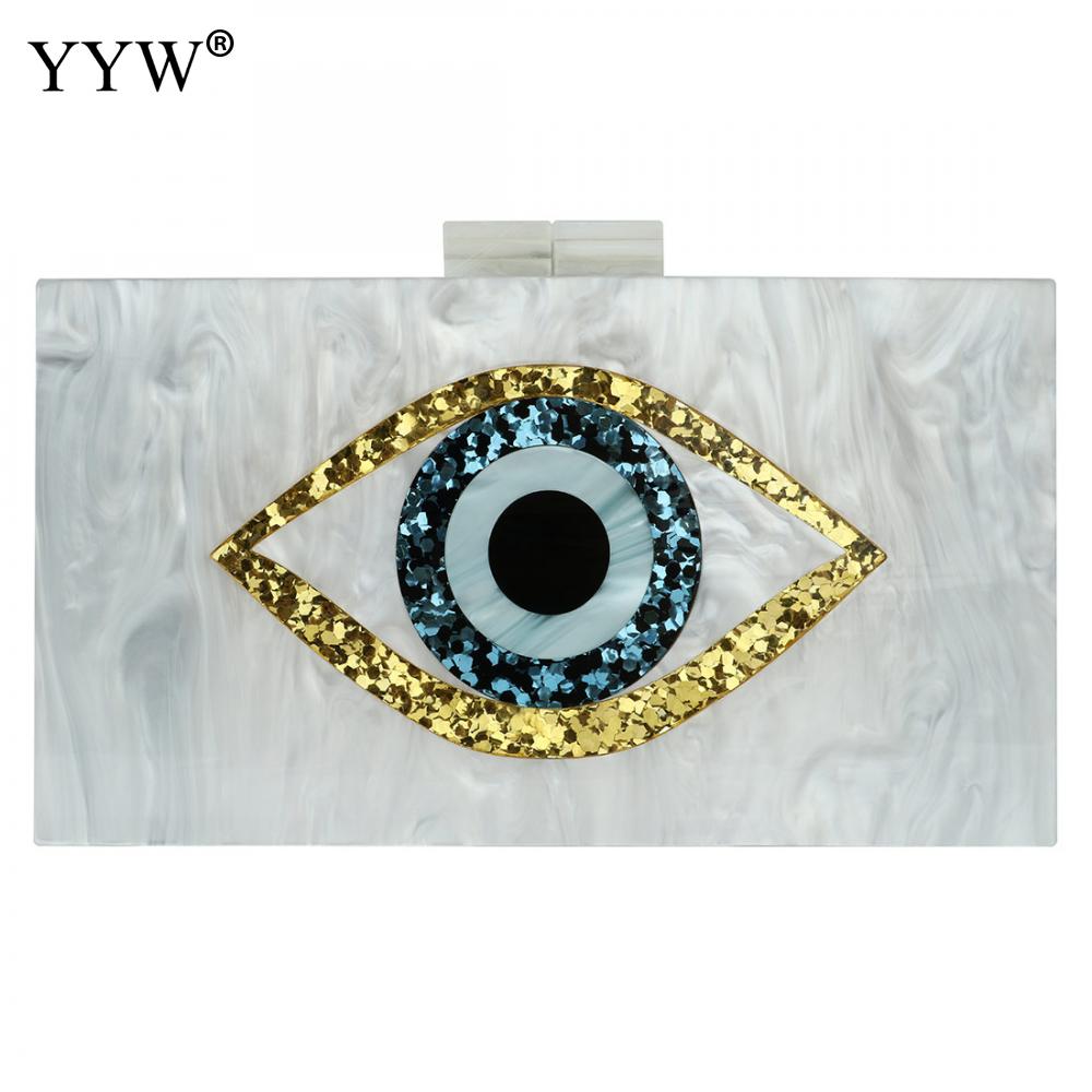 Pochette en acrylique pour femmes, sac de soirée à la , fourre-tout à épaule de fête: silver