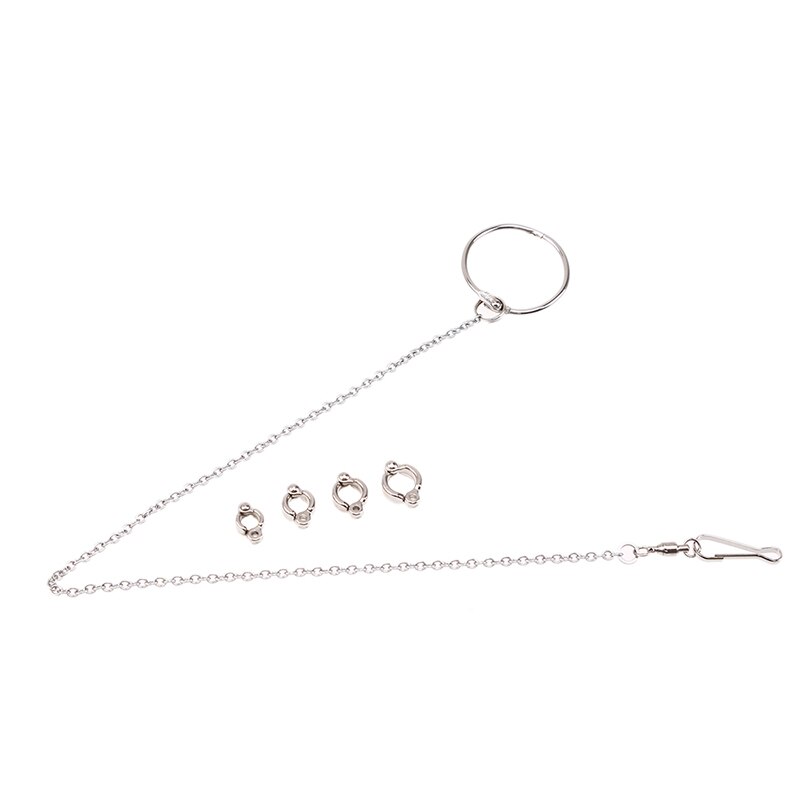Anillo de acero inoxidable para pierna de loro y pájaro, cadena de soporte para tobillo, accesorios de entrenamiento al aire libre, suministros para aves, 1 unidad, #5 #7 #8