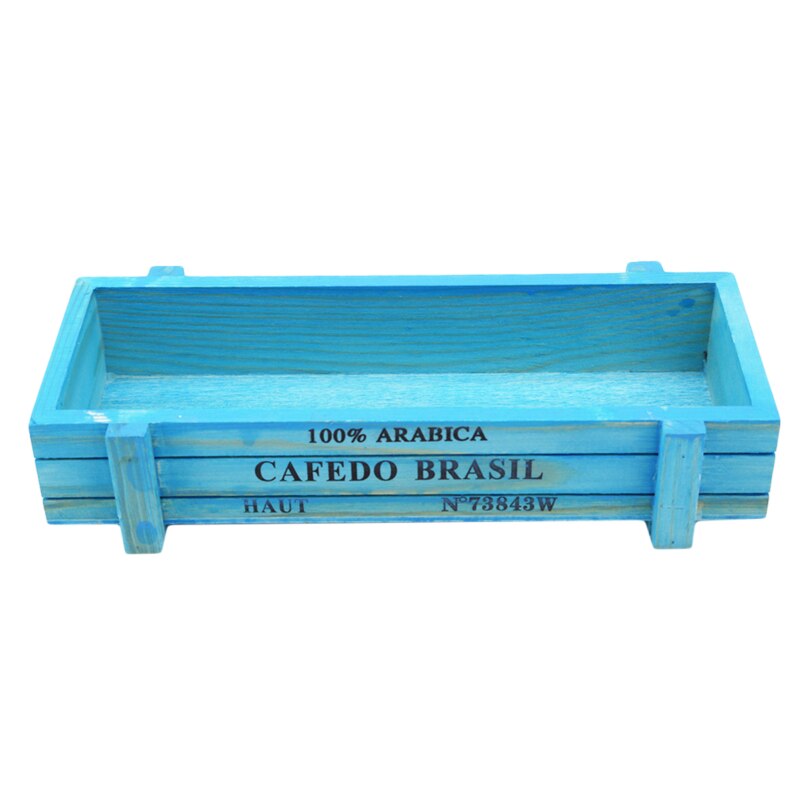 Wooden Multifunctional Storage Table Plant Flower Pot Rectangular Table Flower Pot Gardening Equipment: blue