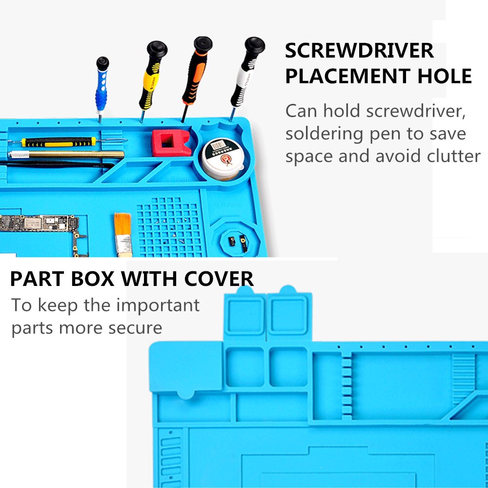 High-density Silicone PCB BGA Heat Insulation Silicone Soldering Pad Mobile Cell Phone Repair Maintenance Platform Desk Mat