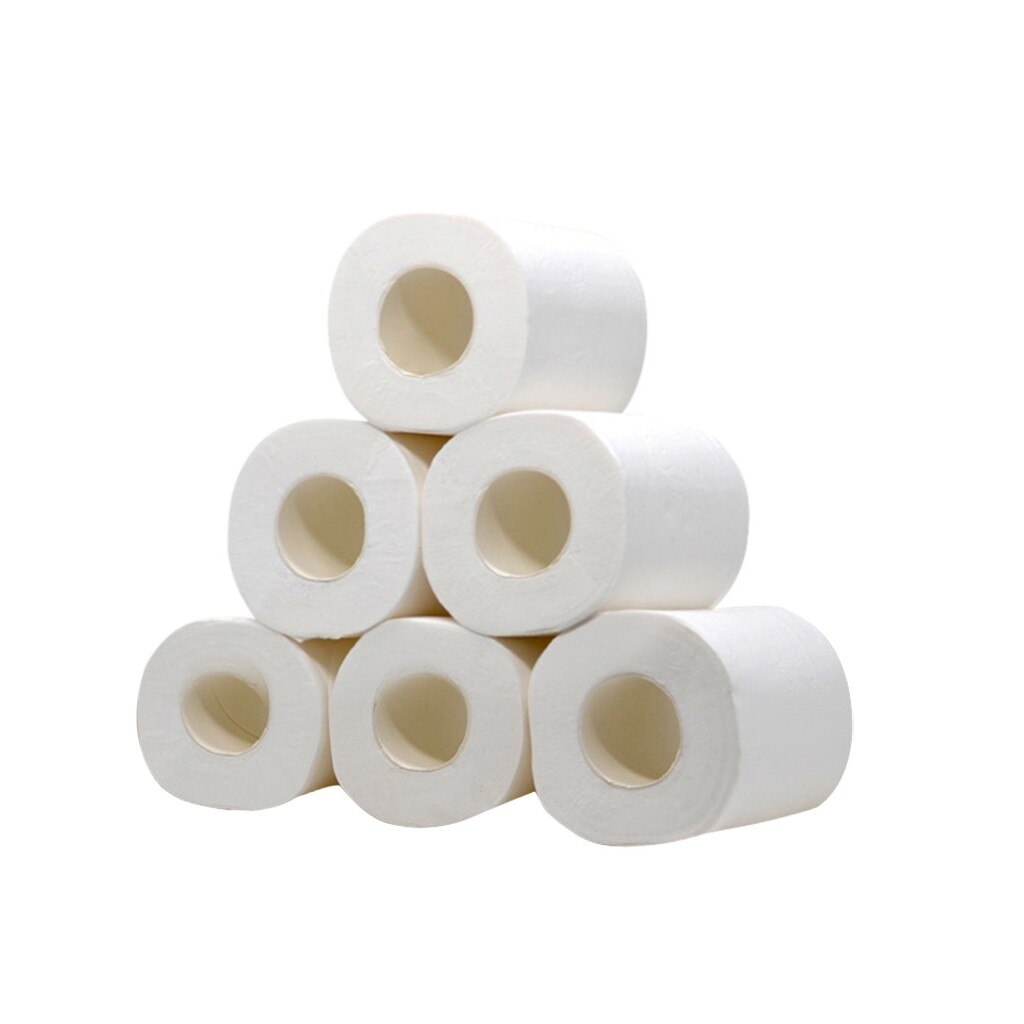 White Toilet Paper Toilet Roll Tissue 6/8/10/12 Roll Pack Towels Tissue toilet paper bulk papel higienico toilet tissue 97: A
