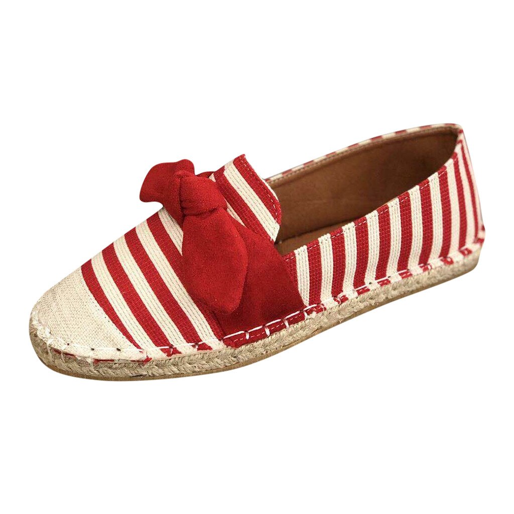 ladies sandals summer casual sandals womens sandals flat sandals women footwear comfor Set of striped fisherman s: Red / 7