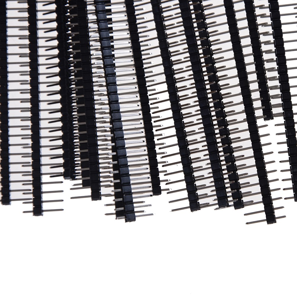 20X Single Male Elektronik Pin Header For Arduin 1x40 Row 2.54 Breakable 40 Pins Connector Strip Board Module Electronic Part