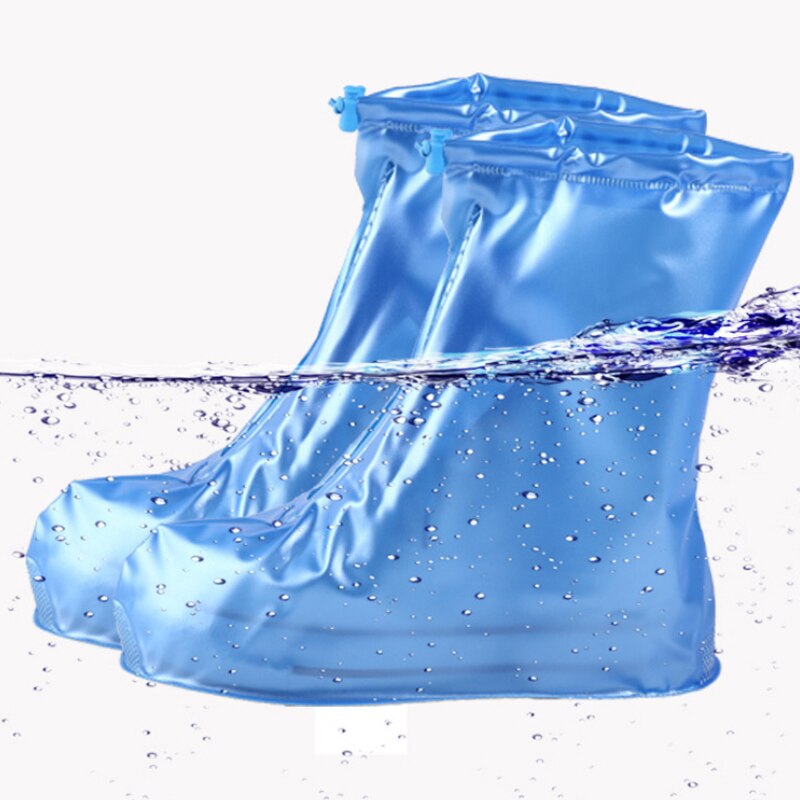 Antislip Wateproof Laarzen Unisex Regen Schoenen Cover Herbruikbare Rits Hoge Top Rainny Dag Protector Schoenen Case Dikke Regendicht boot