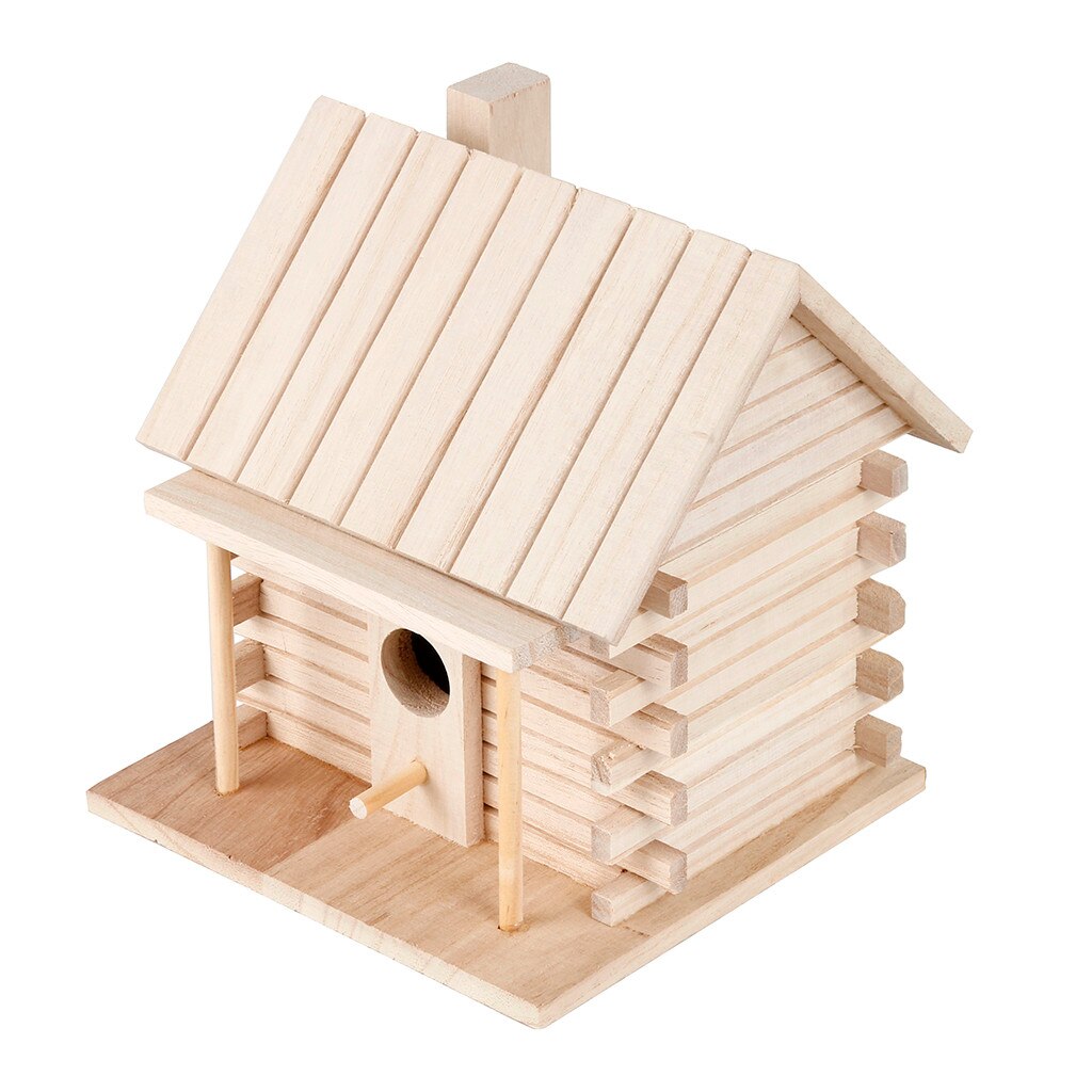 Wooden Bird House Nesting Box Hanging Bird Nests Home Garden Decoration Natural And Enjoy Bird Feeding And Nesting