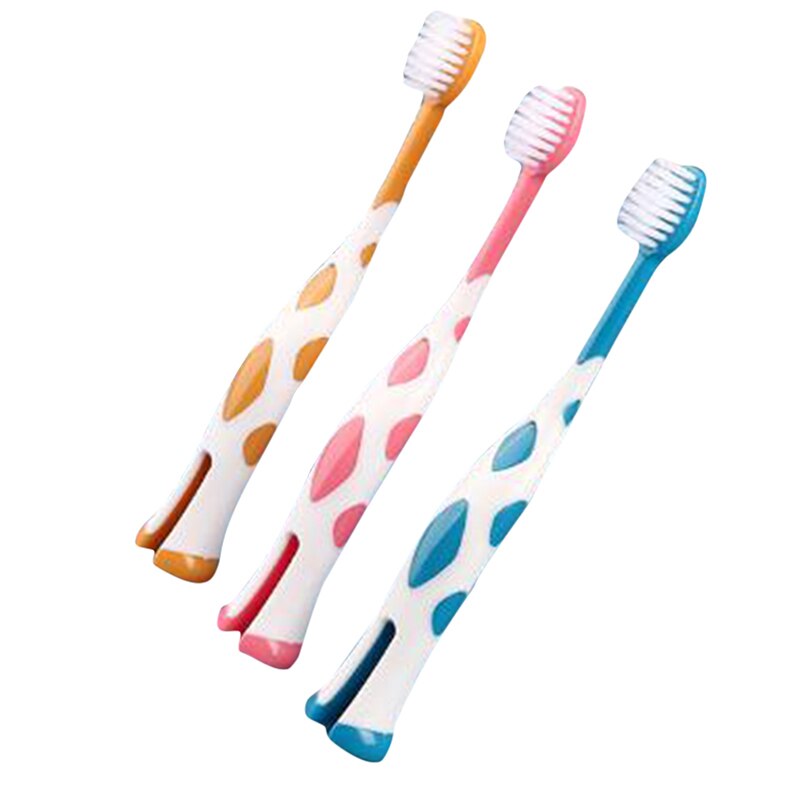 3 pièce/ensemble brosse à dents bébé mignon soin dessin animé dents souples brosse à dents pour 3 ans enfants brosse à dents enfants
