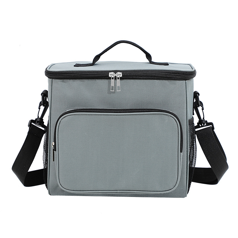1pc isolerade lådor med stor kapacitet, handhållen crossbody, tillverkare av ispåsar för utomhusbruk, picknickväska, isolerad väska: Grå