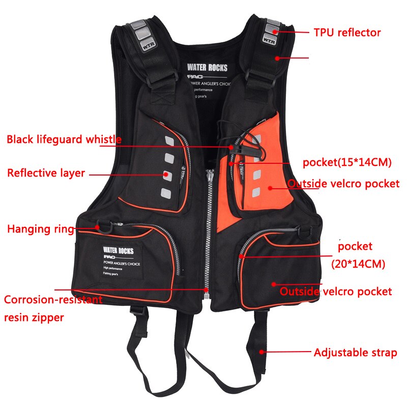 OWLWIN Fishing Life Jacket Vest Multi-function Buoyancy 115 Kg Outdoors Sports