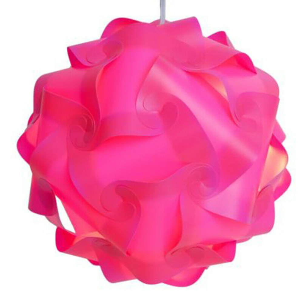 DIY Puzzle Light Lamp Shade 30 Pcs Elements Ceiling Lampshade Chandelier Pendant Lampshade Lamp Cover: Red