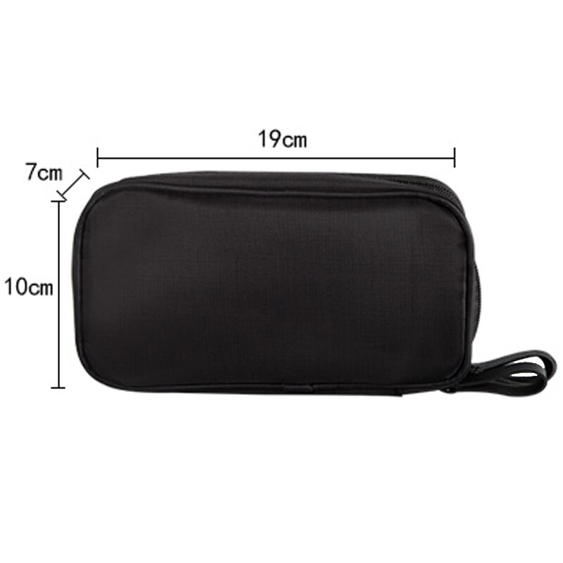 Rejse skønhedsbørster læbestift organisator taske nylon klud dobbelt lynlås kosmetik taske dobbelt rejse vask make up forsyninger tasker