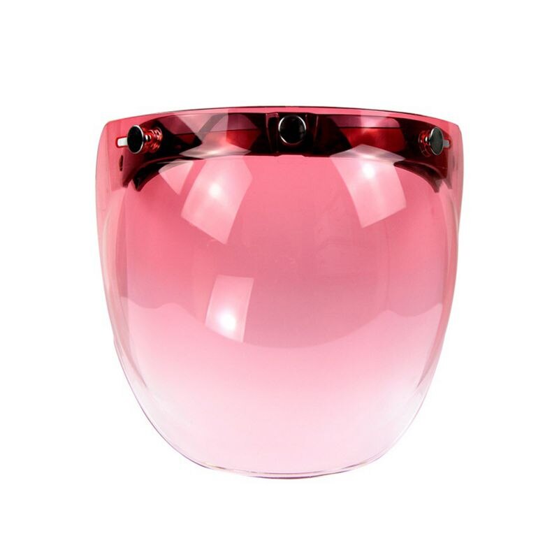 Helmet Bubble Visor Universal Flip up Lens Bubb Face Motorcycle Helmet Visor 8 Color Vintage Helmet Windshield Shield -: F