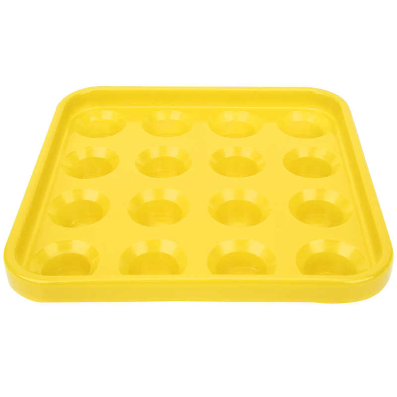 16 Gaten Biljart Bal Lade Plastic Pool Snooker Biljart Bal Opslag Houder 16 Ballen Lade Box Biljart Benodigdheden: YELLOW
