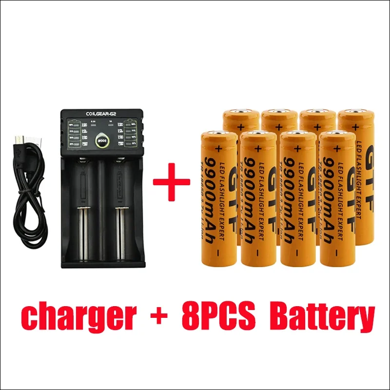 Latest Battery 100% Original Rechargeable Lithium Battery 18650, 3.7V, 9900mAH: PURPLE