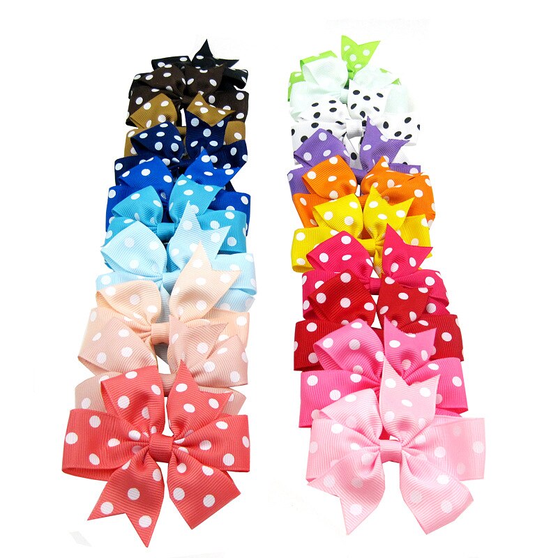 Leuke Baby Meisjes Dot Boog Knoop Kids Haar Clip Haarspelden Voor Kinderen Meisje Haar Band Boog Diy Haaraccessoires Beste Haar Ornament