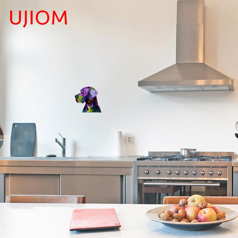 Ujiom Kleurrijke Great Dane Hond Schakelpaneel Sticker Home Decoratie Slaapkamer Woonkamer Decoraties Muurstickers Muurschilderingen