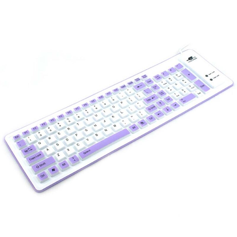 Foldable Silicone Keyboard Usb Wired Silicon Flexi Grandado 9317