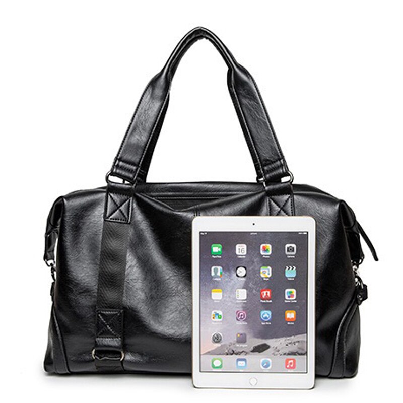 Top pu leren heren #39 multifunctionele fitness training reis schoudertas verborgen rits sporttassen voor mannen