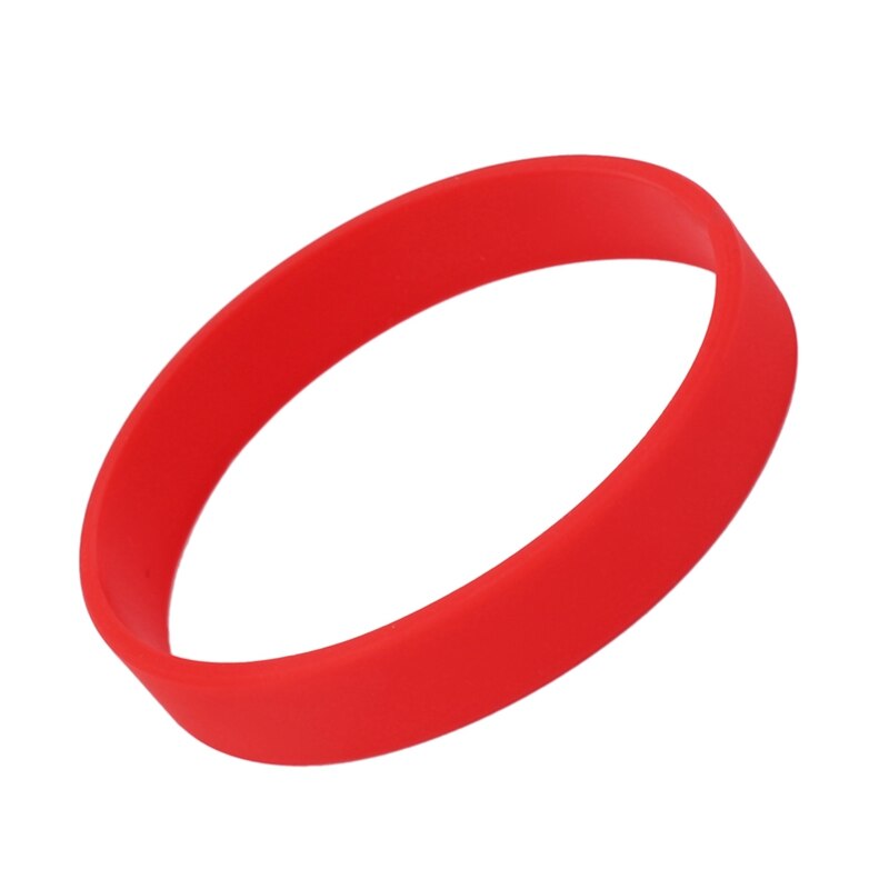5x silikonkautschuk-elastik-armbänder, manschettenarmbänder, armreifen, rot