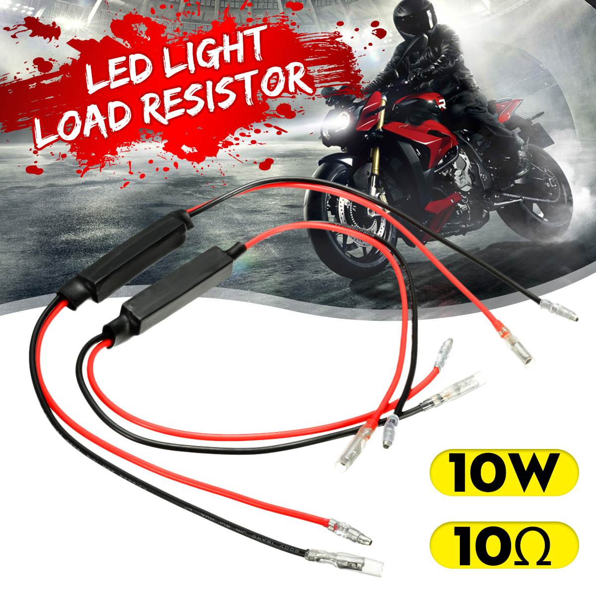 2 stuks 12v motorfiets richtingaanwijzer licht belastingsweerstanden 10w 10 ohm led licht belastingsweerstand knipperlicht knipperlichten