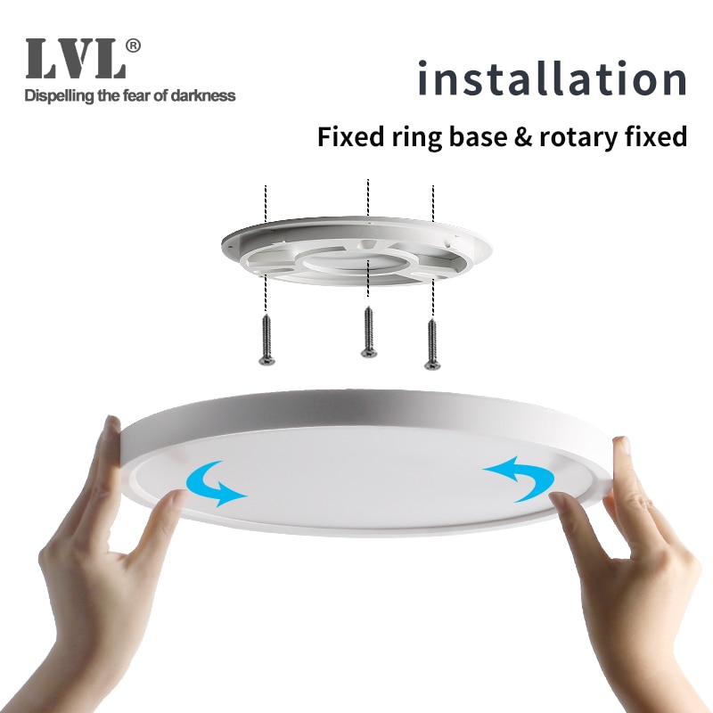 Moderne ledet taklampe 12w 18w 24w 32w 220v 5000k kjøkken soverom dårlig lamper ultratynn taklampe