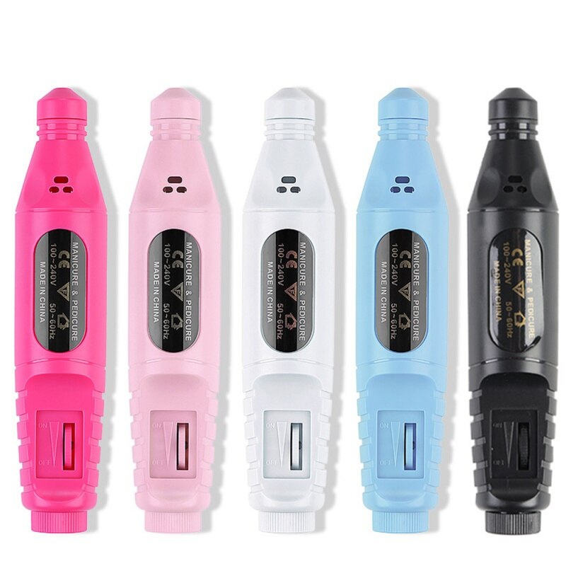 Electric Nail Drill Acrylic Nail Tools Portable Electric Nail Drill File Kit Pen Shape Finger Toe Nail Care