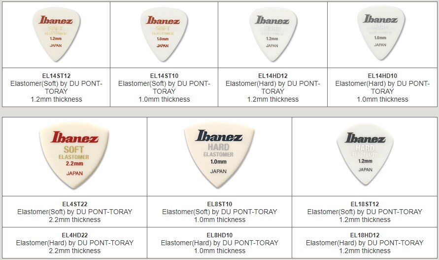 Ibanez ELASTOMER Guitar Pick, Sell by 1 piece