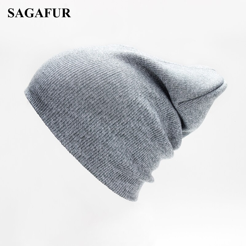 Bonnets doux pour hommes casquette d'hiver femmes Polyester Slouchy tricoté chapeau pour garçons décontracté Ski chapeau femme Hip Hop automne bonnets fille