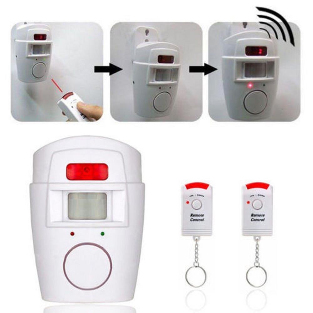 Wireless Remote Controlled Mini Alarm with IR Infrared Motion Sensor Detector & 105dB Loud Siren For Home Security Anti-Theft