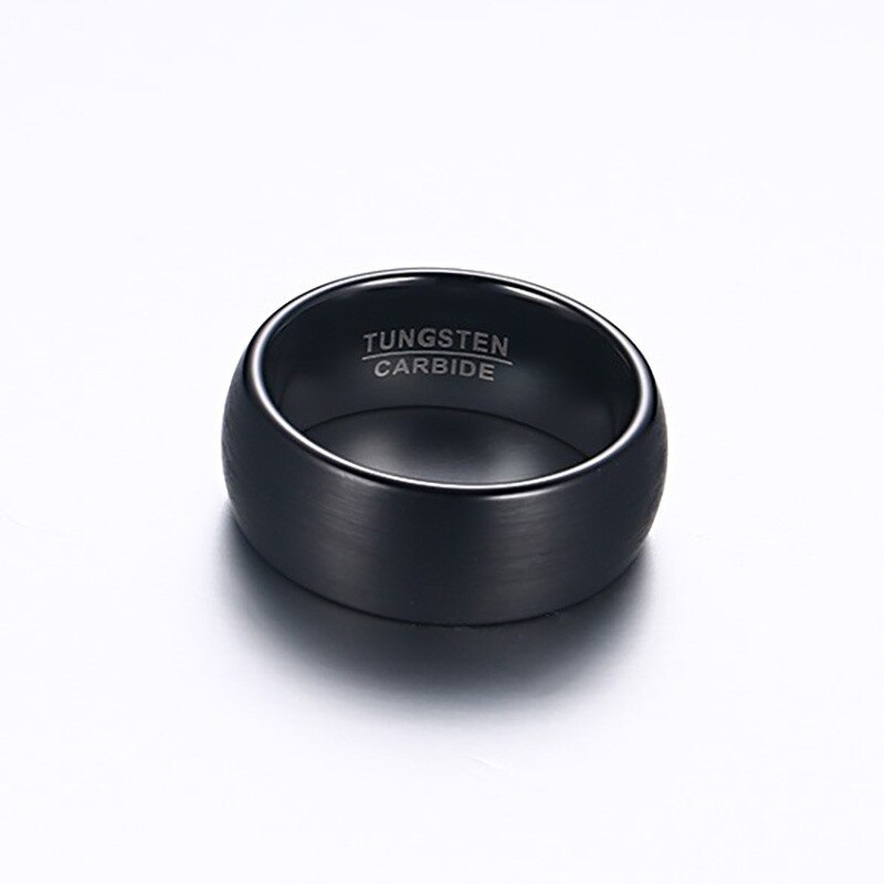 Vnox 8mm bague de mariage en carbure de tungstène pour hommes couleur noire pas Ccratch