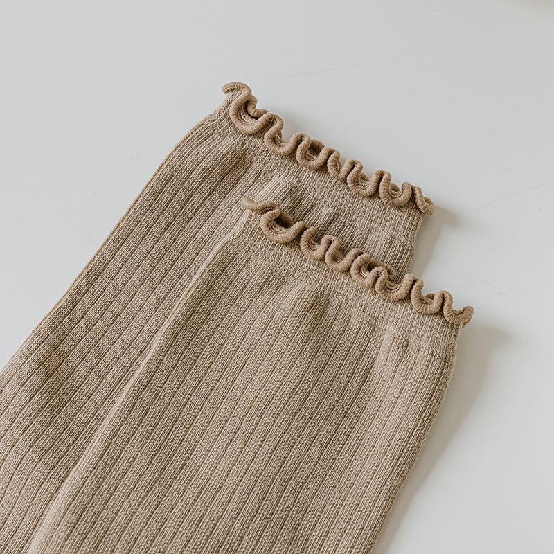 Sandali infradito da donna Calzini con punta divisa Bordo agarico Tinta unita Donna diviso 2 dito del piede dito Calzini in cotone Caldi calzini a tubo medio