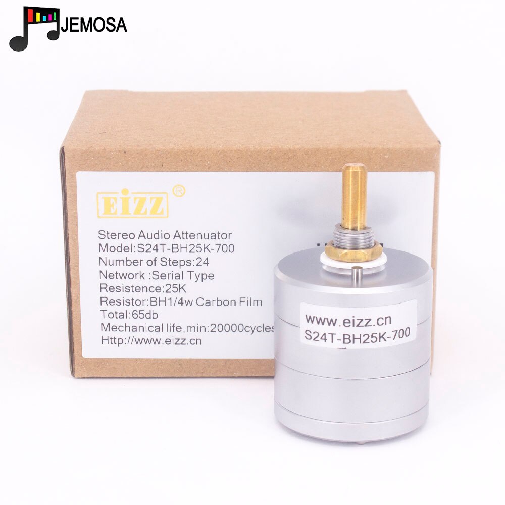 1Pc Hi End Eizz Stereo Potentiometer Schakelaar 10K 25K 50K 100K 250K Hoge-precisie 24 Stappen Potentiometer Hifi Audio Versterker Diy: 25K